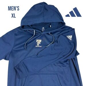 Adidas FIU Panthers Baseball Hoodie Men's XL Navy Blue Pullover‎ Sweatshirt NCAA